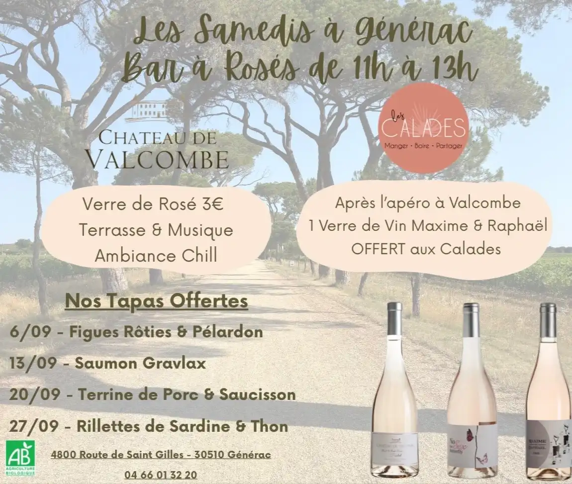 Les Samedis 11 à 13h au Château de Valcombe